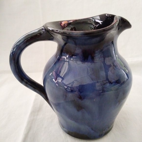 Ewenny Pottery Pitcher Wales Cobalt - Picture 3 of 6